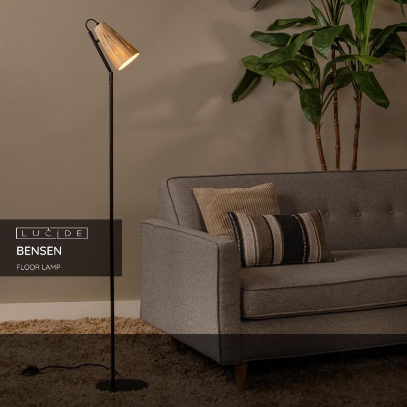 Lucide BENSEN - Stojacia lampa - 1xE14 - Natural